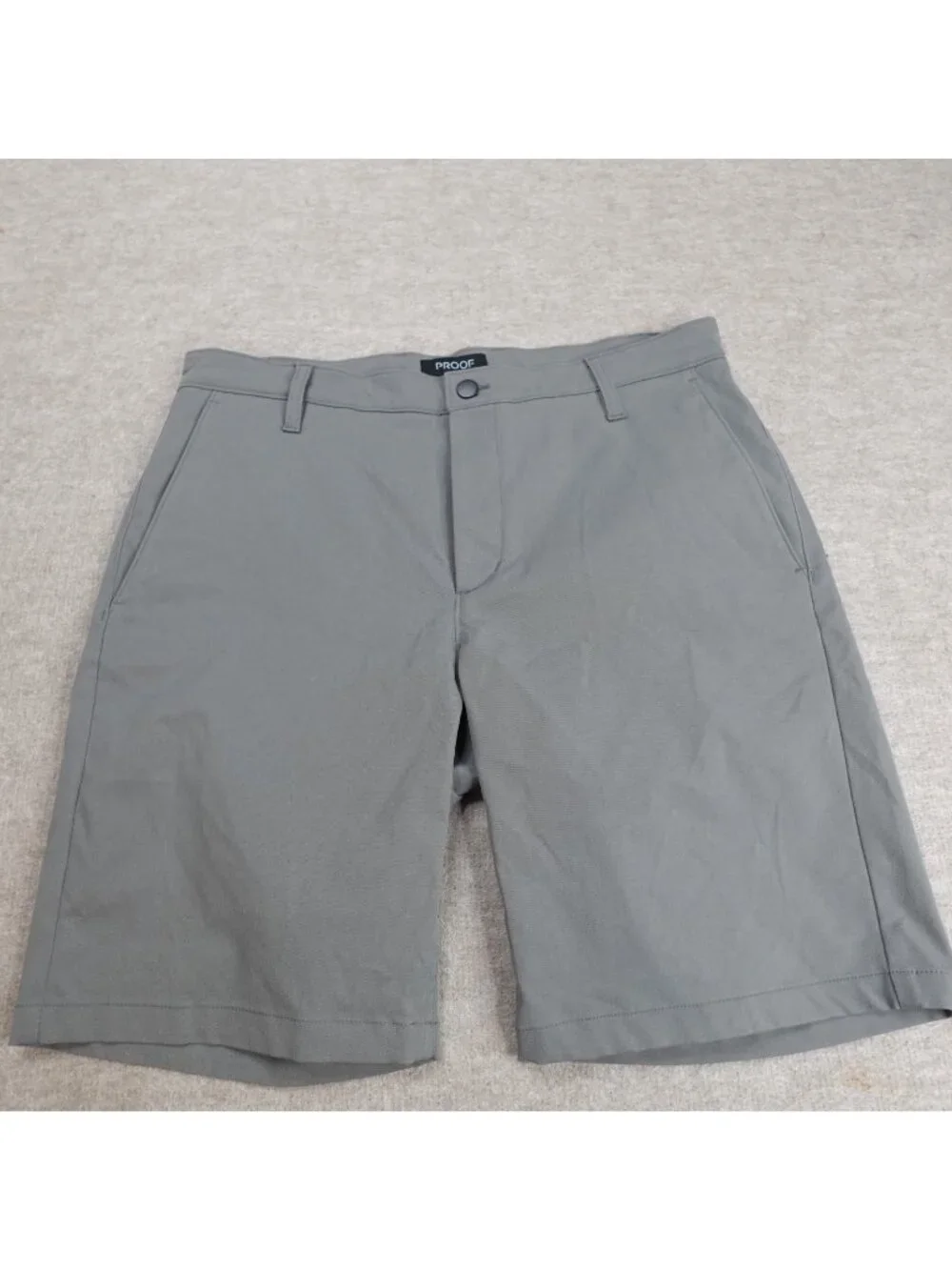 Proof Mens Shorts 34 Gray Solid 9